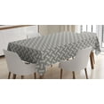 thumbnail image 1 of Ambesonne Geometric Tablecloth Rectangular Table Cover, Freehand Stripes, 60"x84", Ivory and Black, 1 of 4