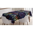 thumbnail image 1 of Ambesonne Geometric Tablecloth Rectangular Table Cover, Galaxy Theme Lines, 52"x70", Multicolor, 1 of 3