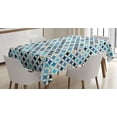 thumbnail image 1 of Ambesonne Geometric Tablecloth Rectangular Table Cover, Modern Blue Circles, 52"x70", Multicolor, 1 of 4