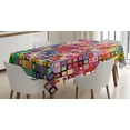 thumbnail image 1 of Ambesonne Geometric Tablecloth Rectangular Table Cover, Modern Colored Design, 60"x90", Multicolor, 1 of 4
