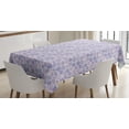 thumbnail image 1 of Ambesonne Geometric Tablecloth Rectangular Table Cover, Ornate Spiral Pattern, 60"x84", Lavender Blue and Lilac, 1 of 3