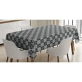 thumbnail image 1 of Ambesonne Geometric Tablecloth Rectangular Table Cover, Overlapping Diamonds, 60"x90", Black and Pale Grey, 1 of 4