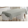 thumbnail image 1 of Ambesonne Geometric Tablecloth Rectangular Table Cover, Rhombus Star Pattern, 60"x90", Ivory and Grey, 1 of 4