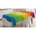 thumbnail image 1 of Ambesonne Geometric Tablecloth Rectangular Table Cover, Triangle Daimond, 52"x70", Multicolor, 1 of 4