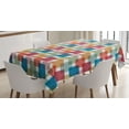 thumbnail image 1 of Ambesonne Geometric Tablecloth Rectangular Table Cover, Wall or Floor Squares, 60"x84", Multicolor, 1 of 4
