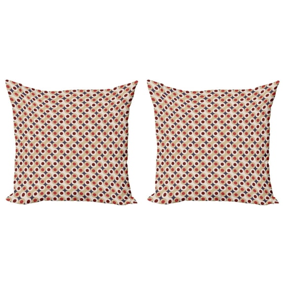 Ambesonne Geometric Throw Pillow Cover 2 Pack, Abstract Wrench Motif, 20", Multicolor