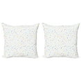 thumbnail image 1 of Ambesonne Geometric Throw Pillow Cover 2 Pack, Drizzling Funky Rain, 20", Multicolor, 1 of 2