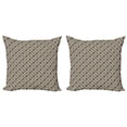 thumbnail image 1 of Ambesonne Geometric Throw Pillow Cover 2 Pack, Eastern Look Mosaic Tile, 18", Tan Brown Sage Green, 1 of 2