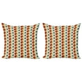 thumbnail image 1 of Ambesonne Geometric Throw Pillow Cover 2 Pack, Hexagonal Comb Modern, 20", Orange Dark Blue, 1 of 2