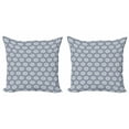 thumbnail image 1 of Ambesonne Geometric Throw Pillow Cover 2 Pack, Hexagonal Pattern, 20", Grey White, 1 of 2