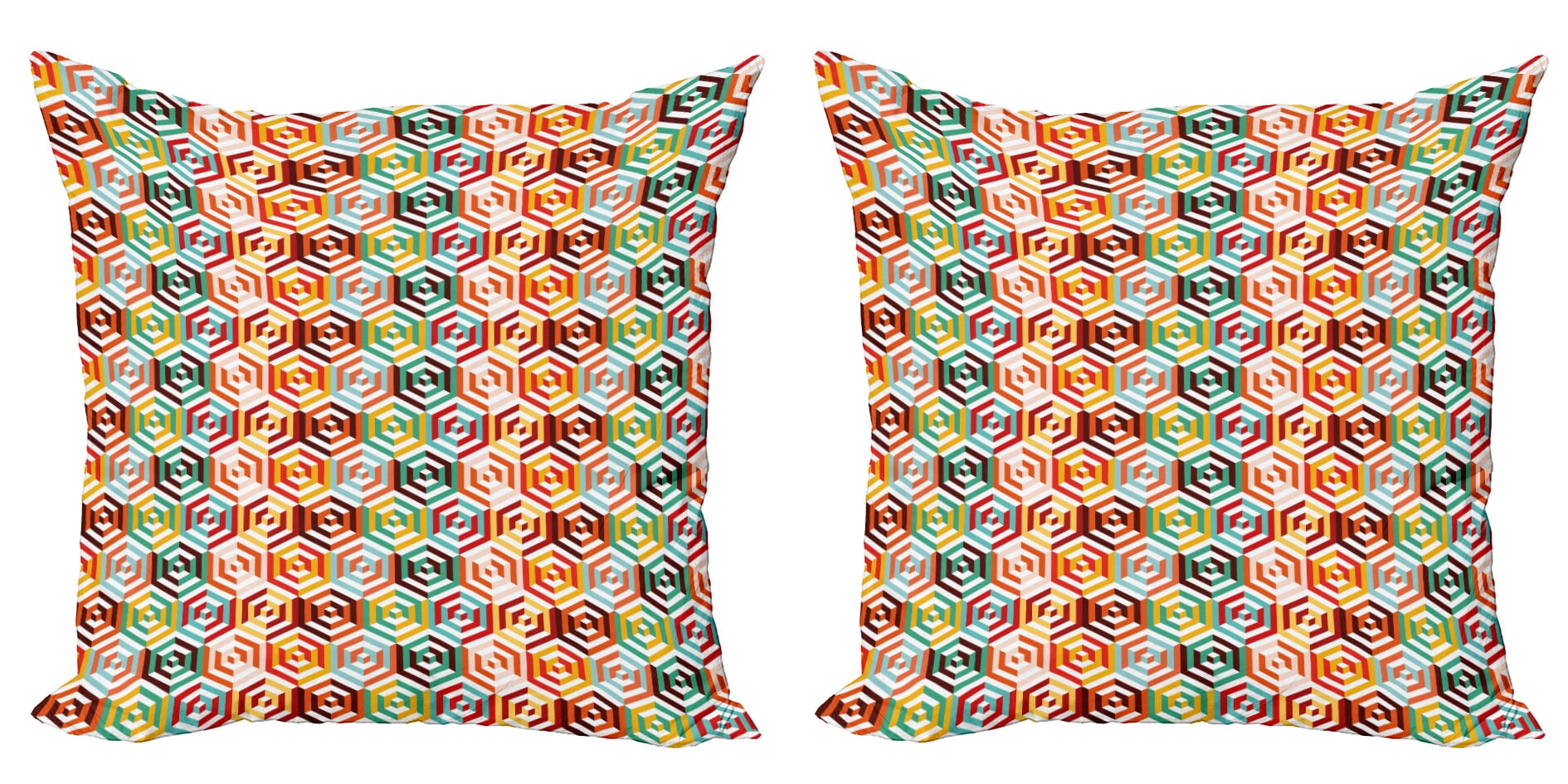 Photo inspiration: Picture Idea: Ambesonne Geometric Throw Pillow Cover 2 Pack Hexagonal Shape Retro