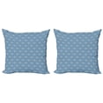 thumbnail image 1 of Ambesonne Geometric Throw Pillow Cover 2 Pack, Medieval Pattern, 16", Slate Blue Cream, 1 of 2