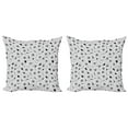 thumbnail image 1 of Ambesonne Geometric Throw Pillow Cover 2 Pack, Overlapping Spirals, 18", Black White and Grey, 1 of 2