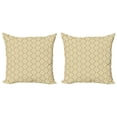 thumbnail image 1 of Ambesonne Geometric Throw Pillow Cover 2 Pack, Reversed Clovers, 24", Sand Brown and White, 1 of 2