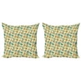 thumbnail image 1 of Ambesonne Geometric Throw Pillow Cover 2 Pack, Surreal Game Shape, 18", Multicolor, 1 of 2