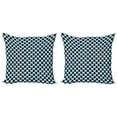 thumbnail image 1 of Ambesonne Geometric Throw Pillow Cover 2 Pack, Surreal Leaf Pattern, 16", Slate Blue Black, 1 of 2