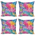 thumbnail image 1 of Ambesonne Geometric Throw Pillow Cover 4 Pack, Abstract Blurry Image, 20", Multicolor, 1 of 5