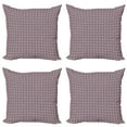 thumbnail image 1 of Ambesonne Geometric Throw Pillow Cover 4 Pack, Abstract Lines Vivid, 18", Pale Yellow Mauve, 1 of 2