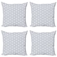 thumbnail image 1 of Ambesonne Geometric Throw Pillow Cover 4 Pack, Asanoha Star Pattern, 16", Grey White, 1 of 6