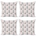 thumbnail image 1 of Ambesonne Geometric Throw Pillow Cover 4 Pack, Brush Stroked Blocks, 18", Multicolor, 1 of 2