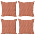 thumbnail image 1 of Ambesonne Geometric Throw Pillow Cover 4 Pack, Colorful Spirals Backdrop, 18", Multicolor, 1 of 2