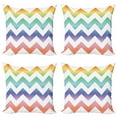 thumbnail image 1 of Ambesonne Geometric Throw Pillow Cover 4 Pack, Large Zig Zag Pattern, 16", Multicolor, 1 of 5