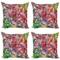 thumbnail image 1 of Ambesonne Geometric Throw Pillow Cover 4 Pack, Modern Colored Design, 24", Multicolor, 1 of 2