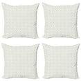 thumbnail image 1 of Ambesonne Geometric Throw Pillow Cover 4 Pack, Modern Hexagon Circle, 24", Black and White, 1 of 2