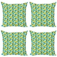 thumbnail image 1 of Ambesonne Geometric Throw Pillow Cover 4 Pack, Nested Circle and Dot, 24", Multicolor, 1 of 2