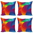 thumbnail image 1 of Ambesonne Geometric Throw Pillow Cover 4 Pack, Sea Shell Stripes, 24", Multicolor, 1 of 6