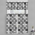 thumbnail image 1 of Ambesonne Geometric Valance & Curtain, 3D Checkered Ball Print, 55"x24", White and Charcoal Grey, 1 of 7