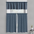 thumbnail image 1 of Ambesonne Geometric Valance & Curtain, Abstract Dots Flowers, 55"x24", Dark Blue Cream, 1 of 6