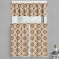 thumbnail image 1 of Ambesonne Geometric Valance & Curtain, Oriental Flowers, 55"x24", Pale Orange Redwood, 1 of 6