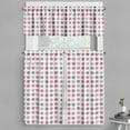 thumbnail image 1 of Ambesonne Geometric Valance & Curtain, Polka Dots Motifs, 55"x24", White Grey Pink, 1 of 7