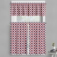 thumbnail image 1 of Ambesonne Geometric Valance & Curtain, Red Circles Rounds, 55"x45", Navy Blue Red and White, 1 of 6