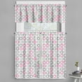 thumbnail image 1 of Ambesonne Geometric Valance & Curtain, Square Frames Image, 55"x36", Pink White Grey, 1 of 6