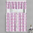 thumbnail image 1 of Ambesonne Geometric Valance & Curtain, Watercolor Triangles Plot, 55"x30", Pale Purple White and Grey, 1 of 7