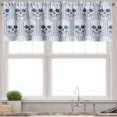 thumbnail image 1 of Ambesonne Geometric Valance Pack of 2, Blue Skulls Optical, 54"X12", Navy Blue White, 1 of 5