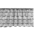 thumbnail image 1 of Ambesonne Geometric Valance Pack of 2, Continuous Thin Lines Art, 54"X12", Charcoal Grey and White, 1 of 4