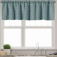 thumbnail image 1 of Ambesonne Geometric Valance Pack of 2, Nested Square Pattern, 54"X18", Brown and Sky Blue, 1 of 3