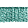 thumbnail image 1 of Ambesonne Geometric Valance Pack of 2, Poygonal Triangles Art, 42"X18", Seafoam Teal, 1 of 3