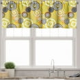 thumbnail image 1 of Ambesonne Geometric Valance Pack of 2, Psychedelic Rings, 54"X12", Mustard, 1 of 4