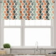 thumbnail image 1 of Ambesonne Geometric Valance Pack of 2, Rhombs with Lines, 42"X12", Grey Almond Green, 1 of 5