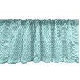 thumbnail image 1 of Ambesonne Geometric Valance Pack of 2, Rhombuses with Zigzags, 54"X12", Turquoise White, 1 of 4