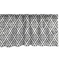 thumbnail image 1 of Ambesonne Geometric Valance Pack of 2, Traditional Floral Boho, 54"X18", Charcoal Grey White, 1 of 4