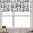 thumbnail image 1 of Ambesonne Geometric Valance Pack of 2, Urban Architecture Façade, 54"X18", Grey White, 1 of 5