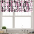 thumbnail image 1 of Ambesonne Geometric Valance Pack of 2, Wavy Lines Funky, 54"X18", Hot Pink White Black, 1 of 4