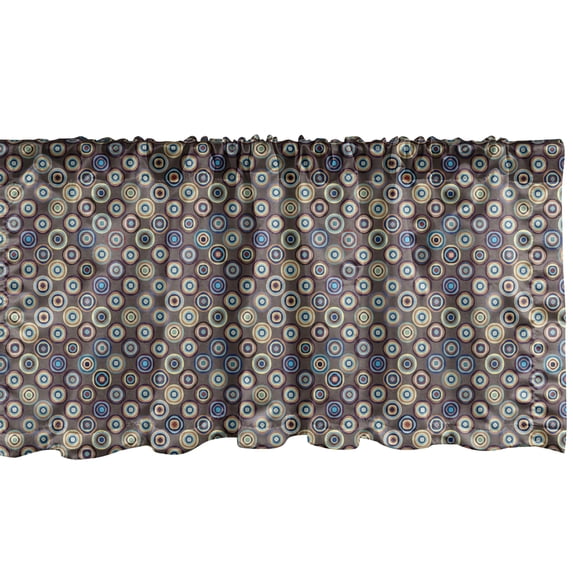 Ambesonne Geometric Window Valance, Abstract Big Dots, 54" X 18", Multicolor