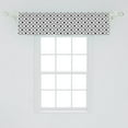 thumbnail image 1 of Ambesonne Geometric Window Valance, Abstract Digitally Generated Pattern of Diagonal Lines and Squares, Curtain Valance for Kitchen Bedroom Decor with Rod Pocket, 54" X 12", Charcoal Grey and White, 1 of 2