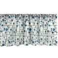 thumbnail image 1 of Ambesonne Geometric Window Valance, Abstract Lines Dots, 54" X 18", Blue Eggshell Black, 1 of 3